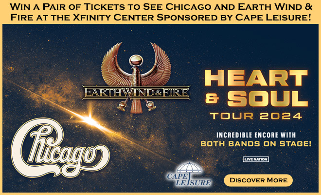 Win a pair of tickets to see Chicago Earth, Wind & Fire at the Xfinity Center Sponsored by Cape Leisure!