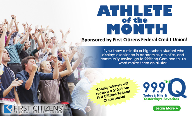 Athlete of the Month Sponsored by First Citizens Federal Credit Union!