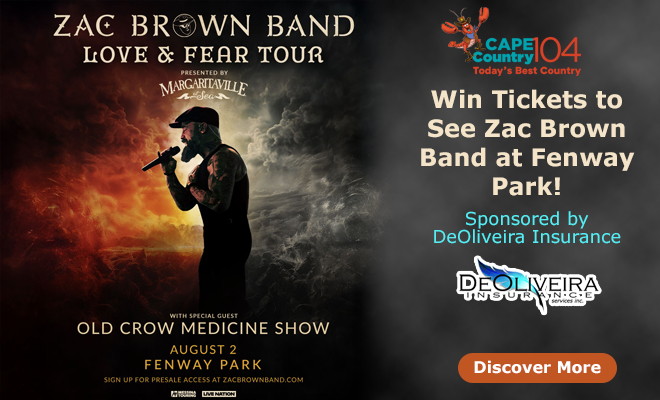 Win tickets to see Zac Brown Band at Fenway Park, Sponsored by DeOliveira Insurance!