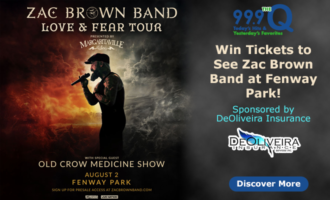 Win tickets to see Zac Brown Band at Fenway Park, Sponsored by DeOliveira Insurance!